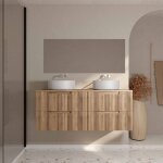 Aurlane ? meuble de salle de bain 120cm ? 4 tiroirs � fermeture progressive ? vasques rondes �36cm ? ...