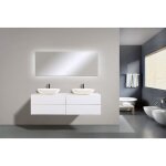 Bernstein - meuble de salle de bain mdf design 3x laqu, 4 tiroirs soft - close, pr - assembl, sans ...