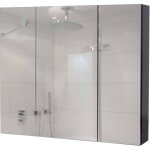 Meuble de salle de bain miroir moderne avec rangements 70 x 80 x 16 cm en contreplaqu� blanc 040010332 ...