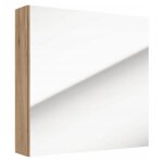 Meuble de salle de bain avec miroir, suspendu, fonctionnel, 60x60 cm, ch�ne artisanal, salsa