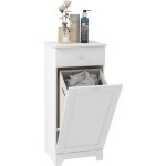 Homcom - meuble de salle de bain avec panier à linge, meuble de rangement avec tiroir - 40l x 40l x 90, ... Homcom - meuble de salle de bain avec panier à linge, meuble de rangement avec tiroir - 40l x 40l x 90, ...