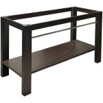 Meuble de salle de bain sous vasque  encastrer 120 cm bois weng - petite hauteur