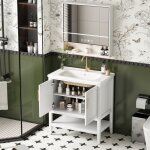 Tanant - meuble de salle de bain, meuble sous vasque simple avec meuble bas 80 cm avec vasque en céramique, ... Tanant - meuble de salle de bain, meuble sous vasque simple avec meuble bas 80 cm avec vasque en céramique, ...