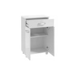 Meuble de salle de bain sur pieds blanc brillant 50x78 cm mila