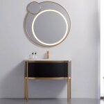 Meuble de salle de bain sur pied or de chez hudor () design id�al pour une salle de bain au style moderne, ...