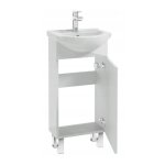 Meuble de salle de bain sur pieds avec vasque 40x80cm stratifi� blanc brillant mea