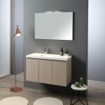 Kiamami valentina - meuble de salle de bains suspendu avec 3 portes 90 cm, lavabo à gauche avec miroir ... Kiamami valentina - meuble de salle de bains suspendu avec 3 portes 90 cm, lavabo à gauche avec miroir ...