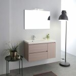 Kiamami valentina - meuble de salle de bains suspendu de 90cm avec lavabo a gauche, profondeur de 39cm ... Kiamami valentina - meuble de salle de bains suspendu de 90cm avec lavabo a gauche, profondeur de 39cm ...