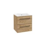 Meuble de salle de bain avec vasque 50 cm suspendu en chêne artisanal à fermeture amortie pinia Meuble de salle de bain avec vasque 50 cm suspendu en chêne artisanal à fermeture amortie pinia