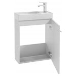 Meuble de salle de bain avec vasque 50x70 cm suspendu blanc small