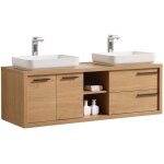 Meuble de salle de bain vermont 150 cm badplaats chene - meuble avec lavabo