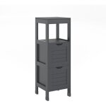 Meuble salle de bain vilda, gris, 30x89cm avec 2 tiroirs, vicco