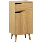 Meuble salle de bain vintage d�cor bois fr�ne 1 tiroir 1 porte - nepal