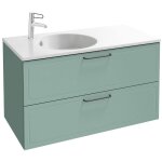 Meuble simple vasque 100 cm jacob de lafon odon rive gauche vert olivier