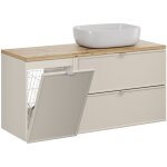 Meuble simple vasque 120cm panier  linge alba cachemire