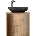 Petits - meubles - meuble simple vasque 60cm gaia bois et noir - vasque noir
