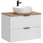 Meuble simple vasque 80cm adriel blanc