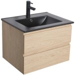 Meuble simple vasque 60cm sorrento dcor chne + vasque