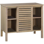 Meuble simple vasque talix sur pieds en ch�ne naturel 90 cm