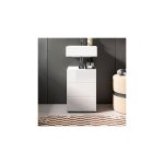 Meuble sous lavabo 1 porte 38x34x56 cm blanc brillant - varka