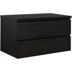 Meuble sous lavabo angela 100cm - badplaats - noir bois ? armoir