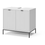 Vicco - meuble sous - lavabo eliza, blanc, 60 x 63 cm avec 2 portes