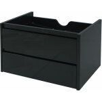 Hhg - jamais utilis] meuble sous lavabo 628, armoire sous lavabo salle de bain, haute brillance soft ...