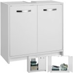 Tectake - meuble sous - lavabo katalina, spacieux, capacit de charge 20 kg - blanc
