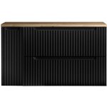 Meuble sous lavabo newport 101 x 60 x 40 cm noir effet chne [en. casa]