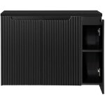 [en. casa] - meuble sous - lavabo newport avec 3 portes 100 x 60 x 40 cm noir