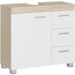 Vasagle - meuble sous lavabo, meuble de salle de bain, 3 tiroirs latéraux, 2 cases derrière la porte, ... Vasagle - meuble sous lavabo, meuble de salle de bain, 3 tiroirs latéraux, 2 cases derrière la porte, ...