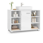 Meuble sous lavabo meuble de salle de bain armoire de salle de bain avec �tag�res r�glables pieds 30 ...