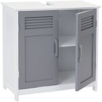Meuble sous lavabo meuble de salle de bain sous vier 60 x 60 x 30 cm mdf gris 040007842