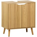 Meuble sous lavabo vintage d�cor bois fr�ne 65 x 40 x h 70 cm - nepal