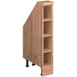 Meuble sous pente rion, ch�ne de force dor�, 15x81. 6cm avec 4 compartiments, vicco