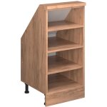 Meuble sous pente rion, ch�ne de force dor�, 40x81. 6cm avec 4 compartiments, vicco