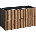 Ac - deco - meuble sous - vasque 100cm gaia bois et noir