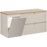 Petits - meubles - meuble sous - vasque 120cm panier  linge alba cachemire