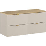 Meuble sous - vasque 120cm plan de toilette azel cachemire et bois