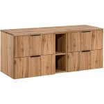 Petits - meubles - meuble sous - vasque 140cm 2 niches adriel bois