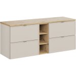 Petits - meubles - meuble sous - vasque 140cm 3 niches alba cachemire