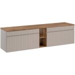 Ac - deco ? ensemble de meubles de salle de bain 180 cm ? 2 meubles sous vasque avec tiroirs ? armoire ...