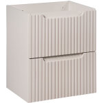 Meuble sous vasque 50 cm 2 tiroirs, finition cachemire mat, compact et fonctionnel