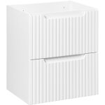 Meuble sous - vasque 50 cm blanc mat � 2 tiroirs ? design moderne et fonctionnel pour salle de bain