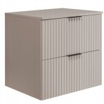 Meuble sous - vasque 60 cm - l / h / p 60 / 57 / 46 cm - beige mat - meubles de salle de bains, lavabo, ...