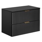 Petits - meubles - meuble sous - vasque 80cm plan de toilette adriel noir