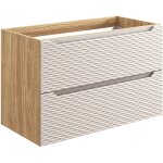 Petits - meubles - meuble sous - vasque 90cm elora beige et bois