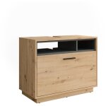 Vicco - meuble sous vasque beatrice, chne artisan / anthracite, 80x84. 5cm avec tiroir