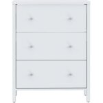 Meuble sous vasque - blanc - 3 tiroirs - l64 x p40 x h83 cm - ipsarion