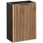 Meuble sous vasque en bois - l 40 x h 57 x p 22 cm - sylve black wotan - livraison gratuite